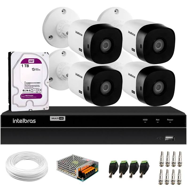 KIT CÂMERAS INTELBRAS SISTEMA COMPLETO